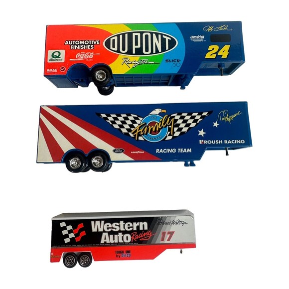 Racing Champions DuPont Family Channel Western Auto Semi Cab Trailer Lot of 3 - Picture 1 of 14